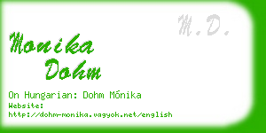 monika dohm business card